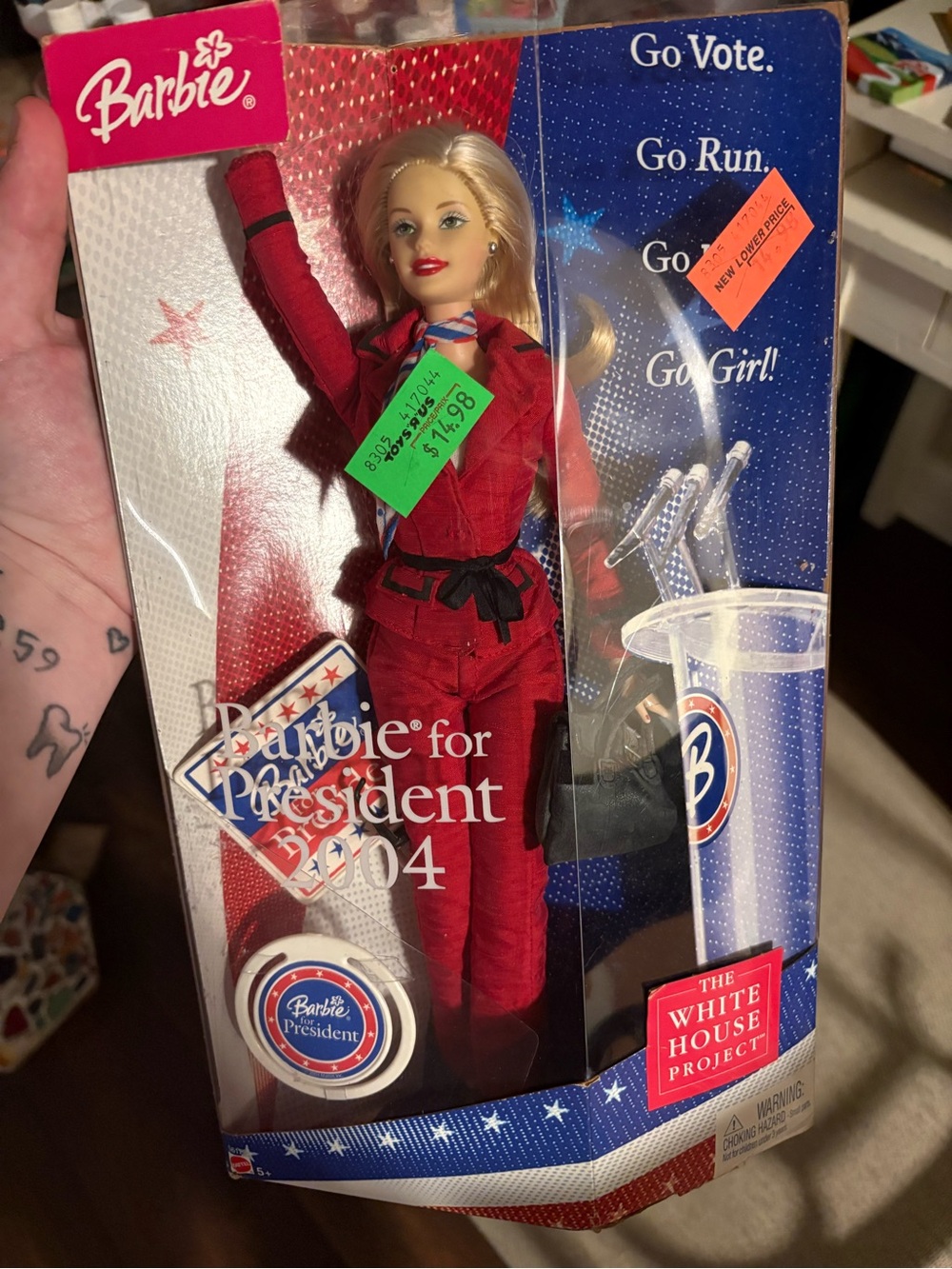 Barbie Red Campaign Suit Doll by Barbie - Red, Blue, White